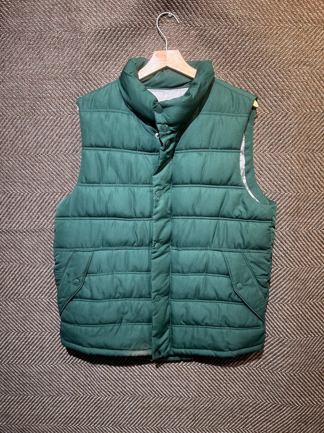 90s올드갭 패딩 베스트 빈티지그린 상품이미지1