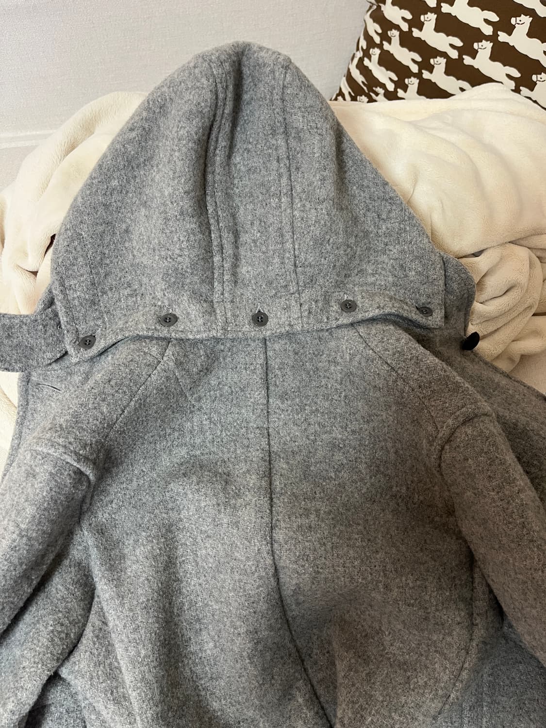 단톤 코트 울코트 36사이즈 그레이 상품이미지5