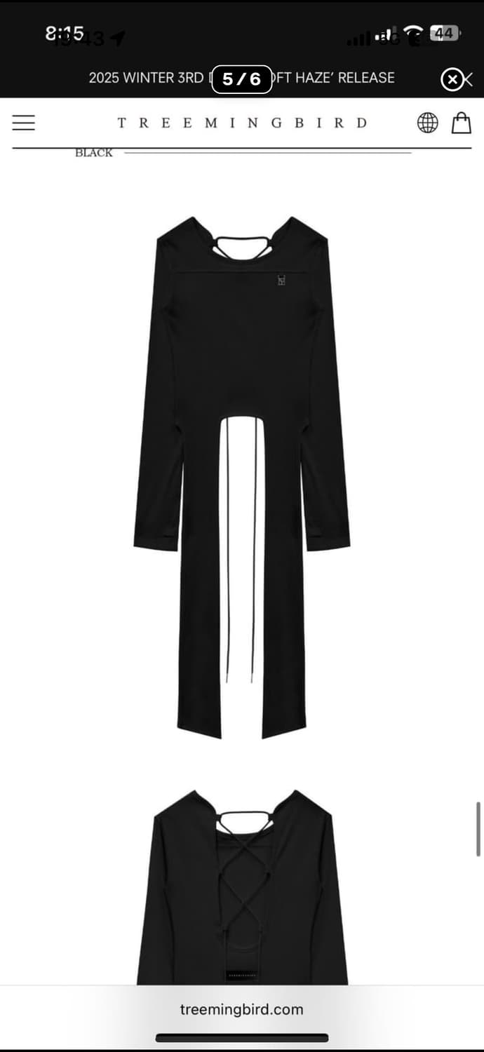 트리밍버드 back less strap 롱 슬리브 상품이미지5