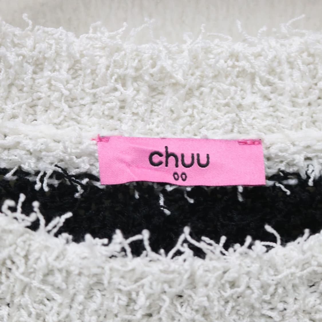 CHUU 부클 스트라이프 크롭니트 64610 상품이미지8