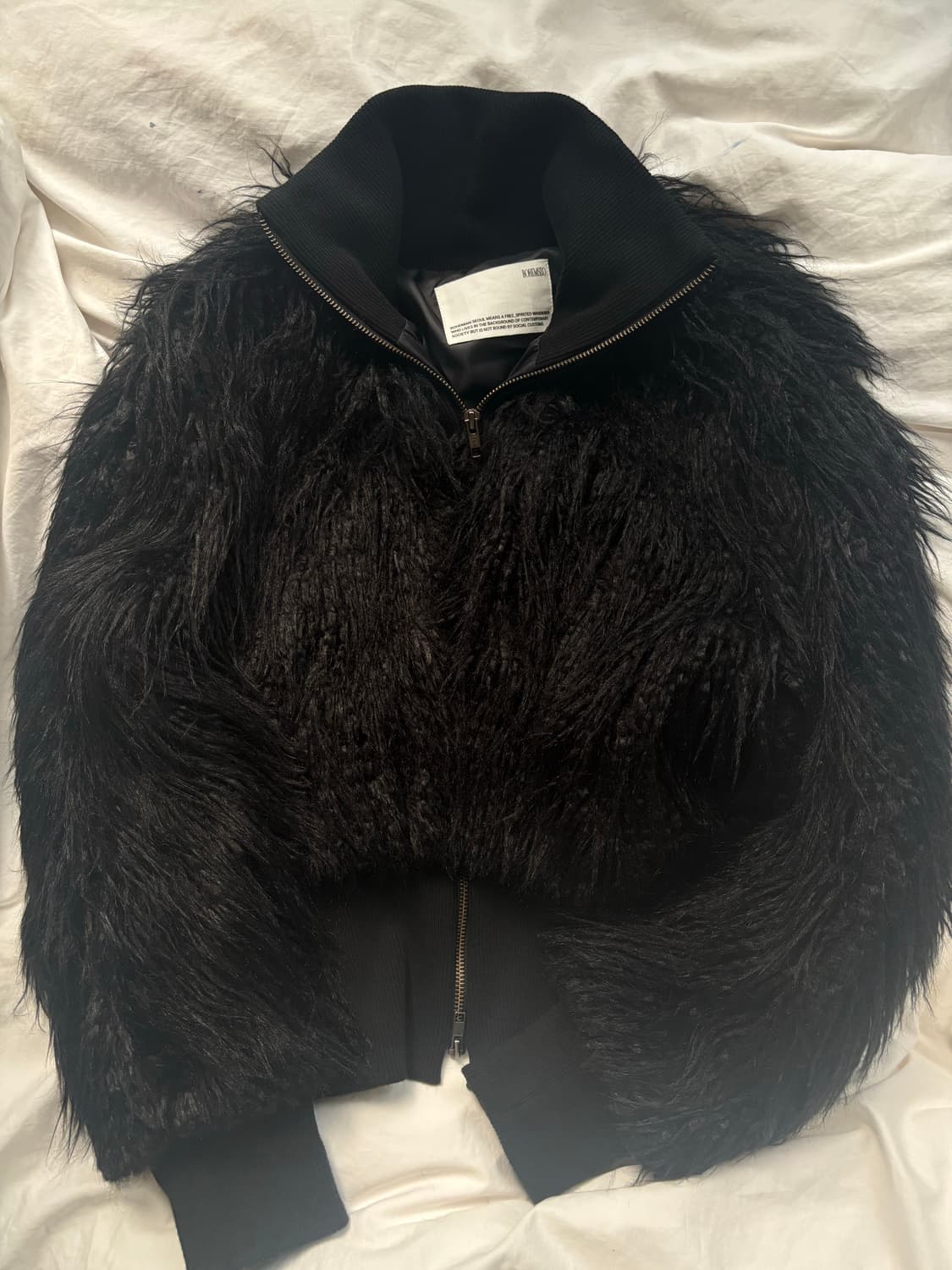 보햄서 하이넥 퍼 집업 자켓 상품이미지3