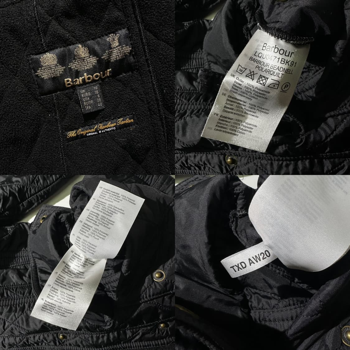 바버 비드넬 폴라퀼팅 자켓 상품이미지10