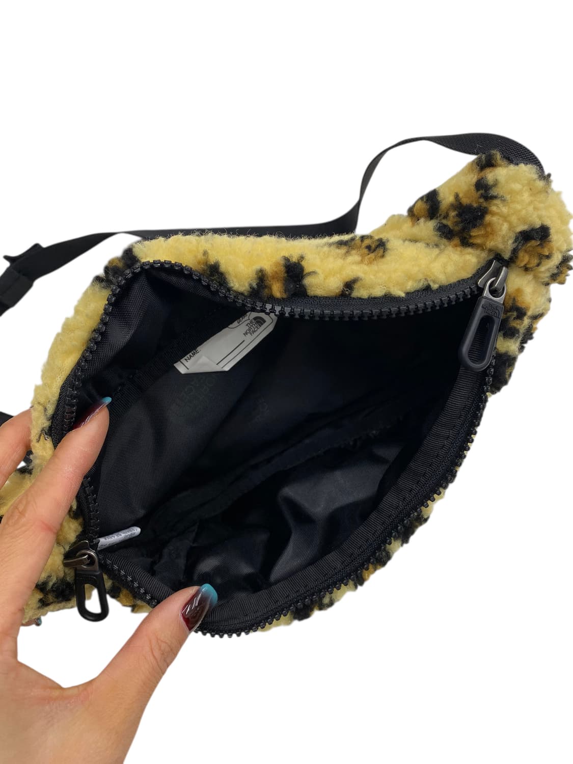 노스페이스 레오파드 뽀글이 힙색 상품이미지3