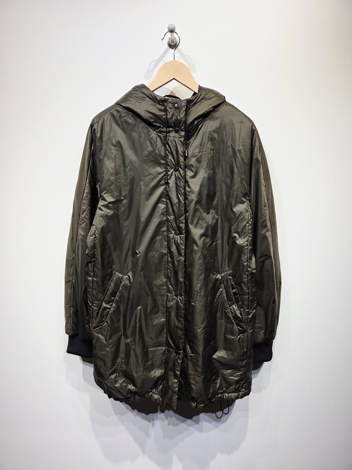 자라 카키색 나일론 롱패딩_L 상품이미지2