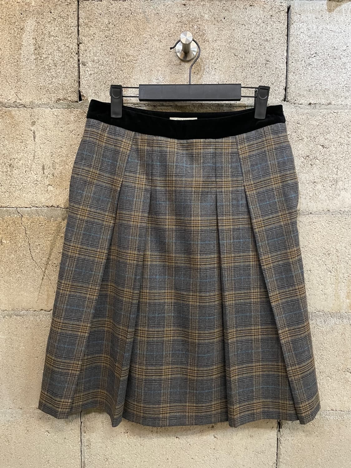 버버리 플리츠 체크 스커트 상품이미지1