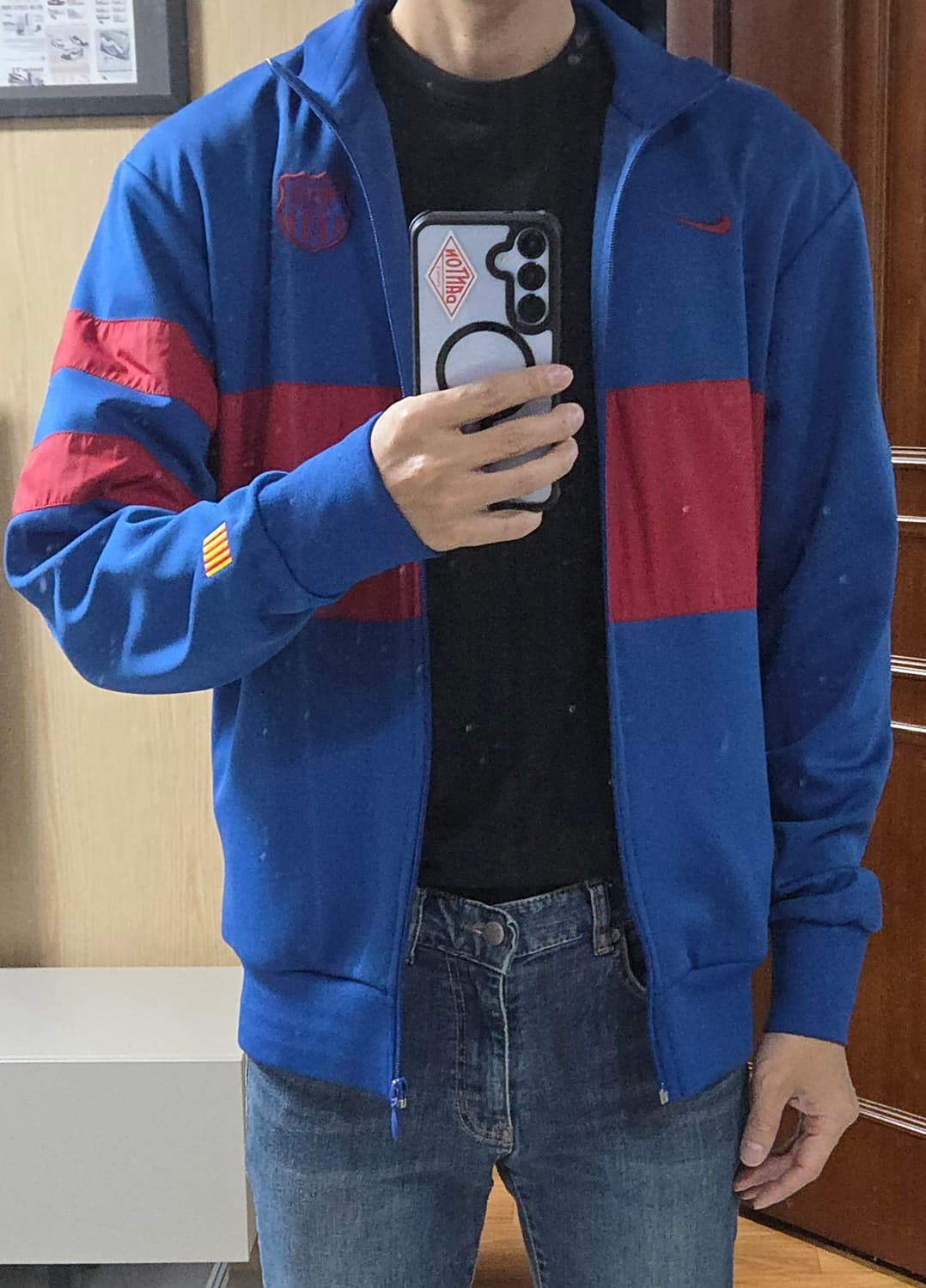 (착샷) 나이키 바르셀로나 유니폼 져지 트랙탑 레트로 09-10 상품이미지10