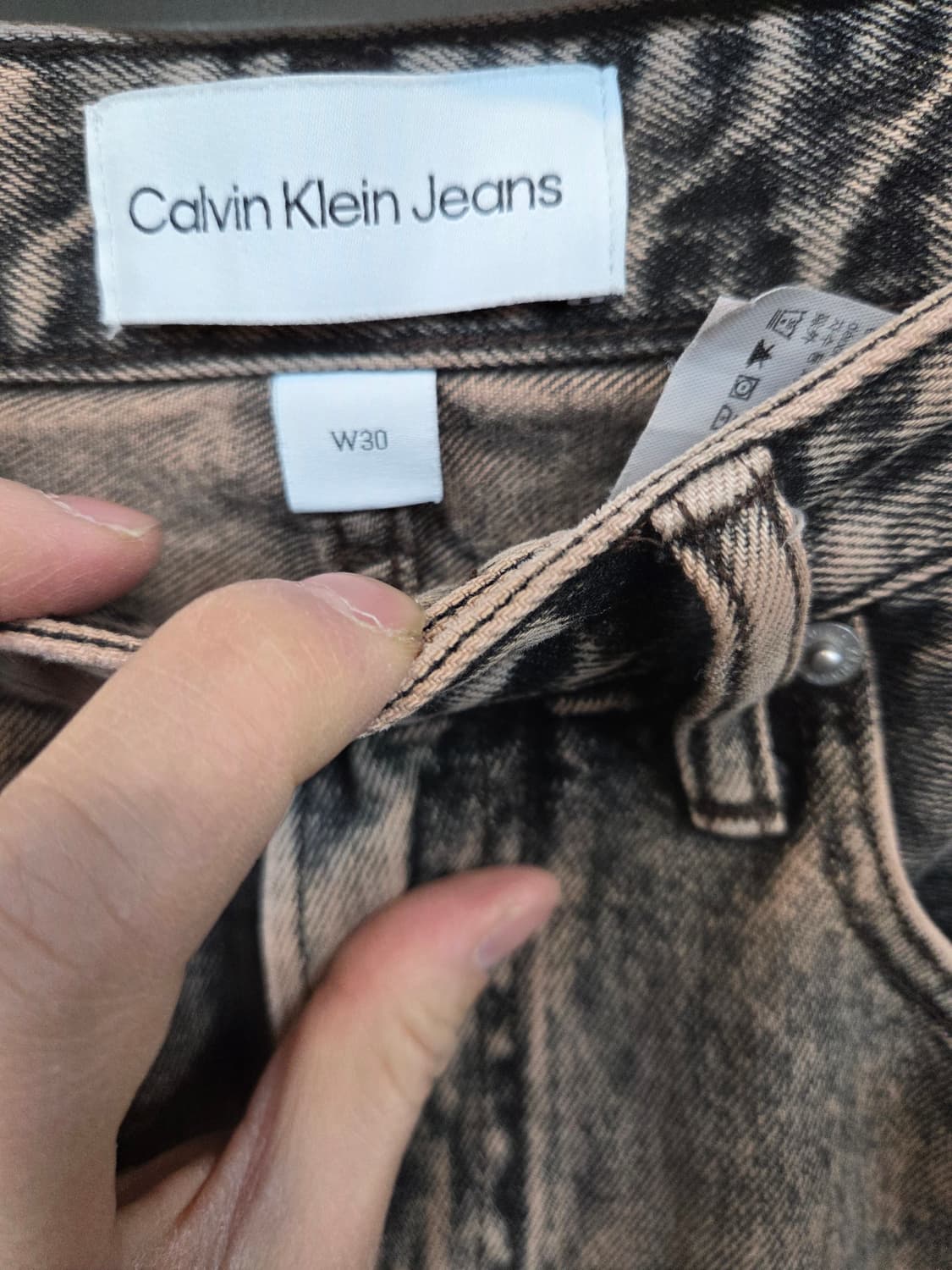 캘빈클라인 브라운 컬러 90s 데님팬츠 30 스트레이트핏  상품이미지3