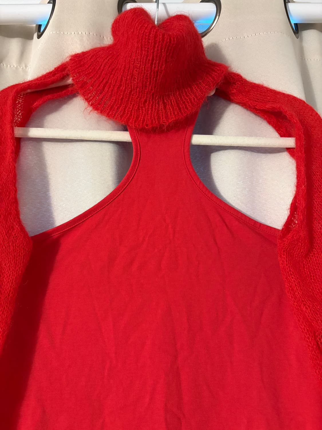 기마구아스 레드 홀터넥 탑 볼레로 세트 상품이미지2