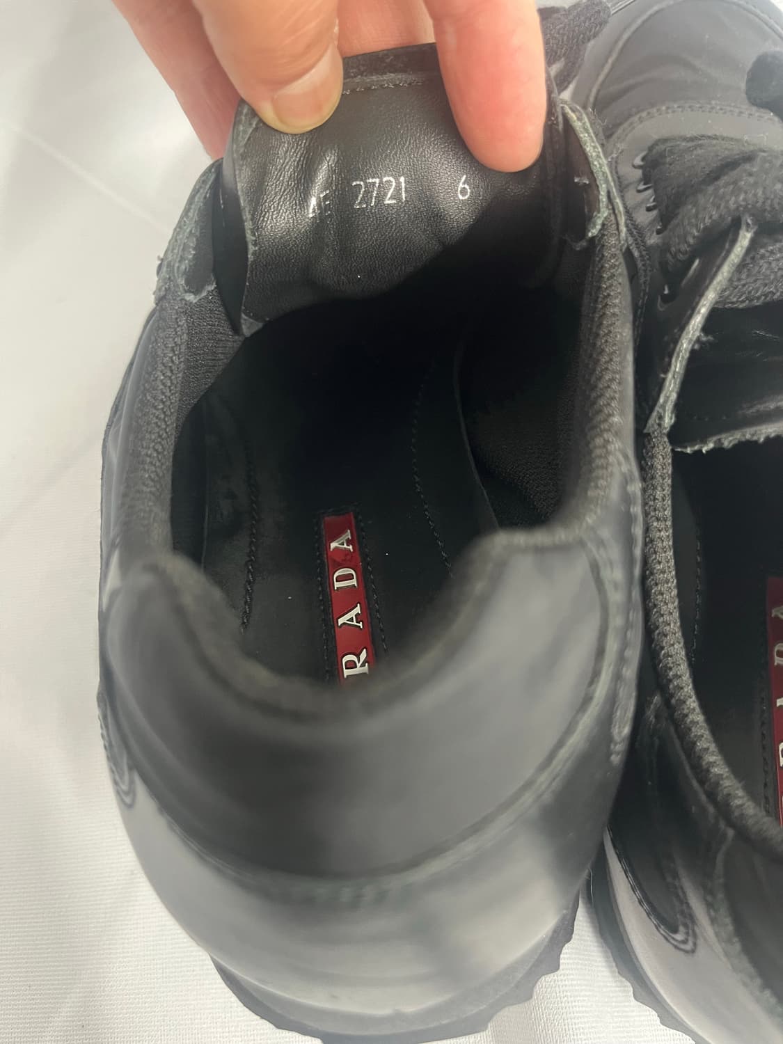 PRADA 프라다 가죽 나일론 스니커즈 6사이즈 상품이미지5