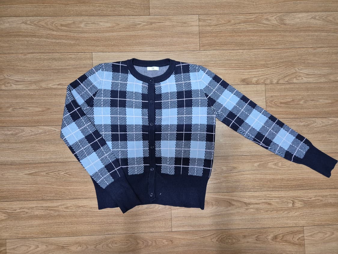 잇미샤 체크 니트 가디건 상품이미지2