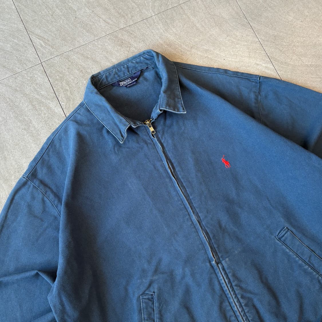 91년 신한 제조 폴로 정품 블루 스윙톱 자켓 상품이미지2