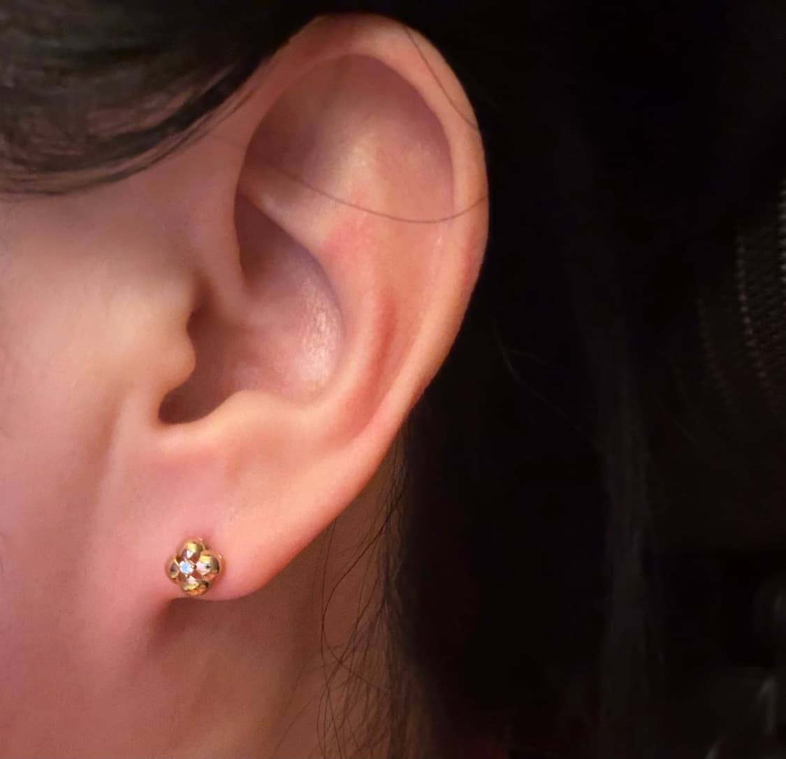 [새상품] 골든듀 코튼 귀걸이 (다이아+18k 옐로우골드) 상품이미지6