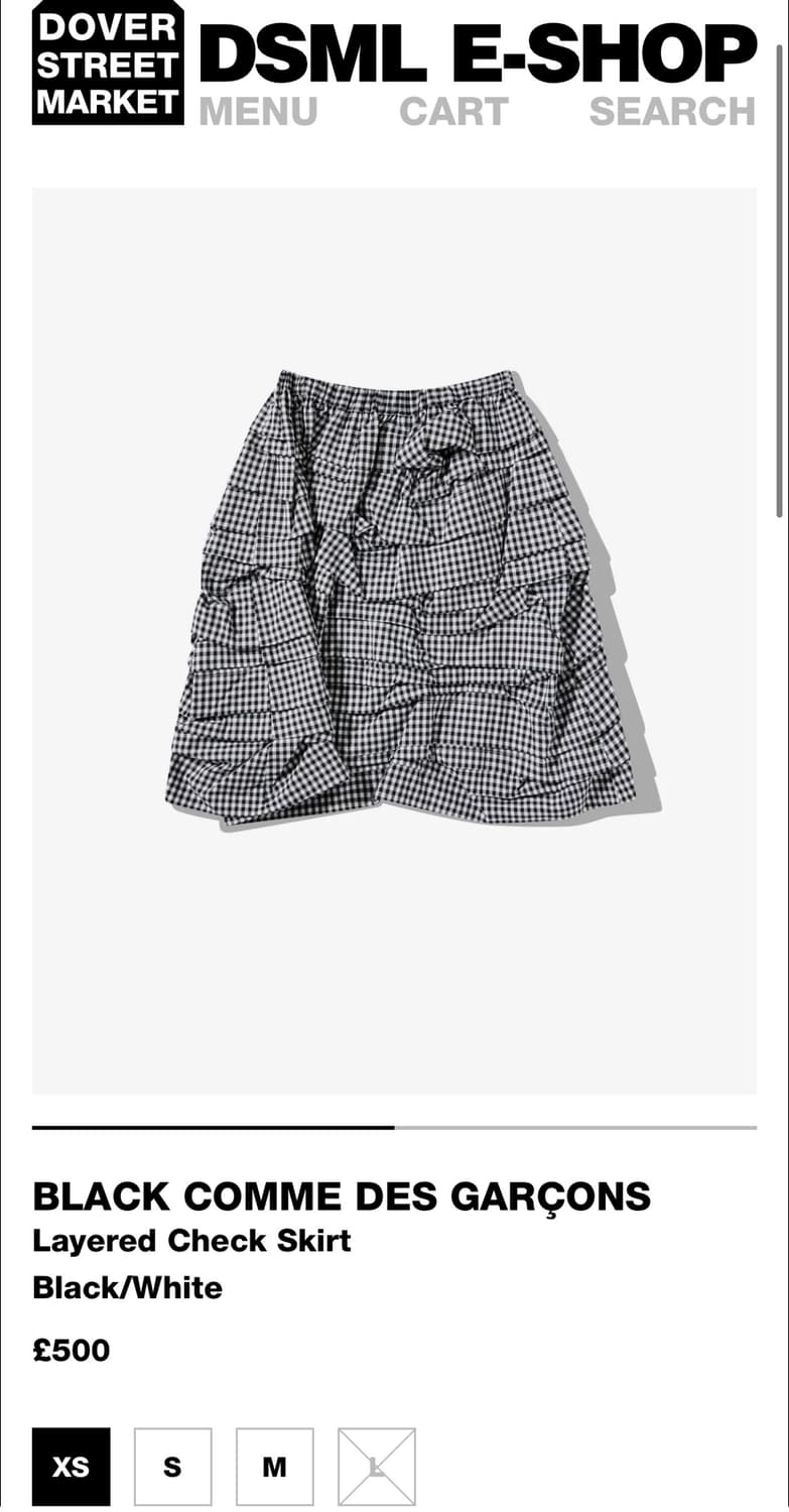 Comme des garcons check wrap skirt 상품이미지7