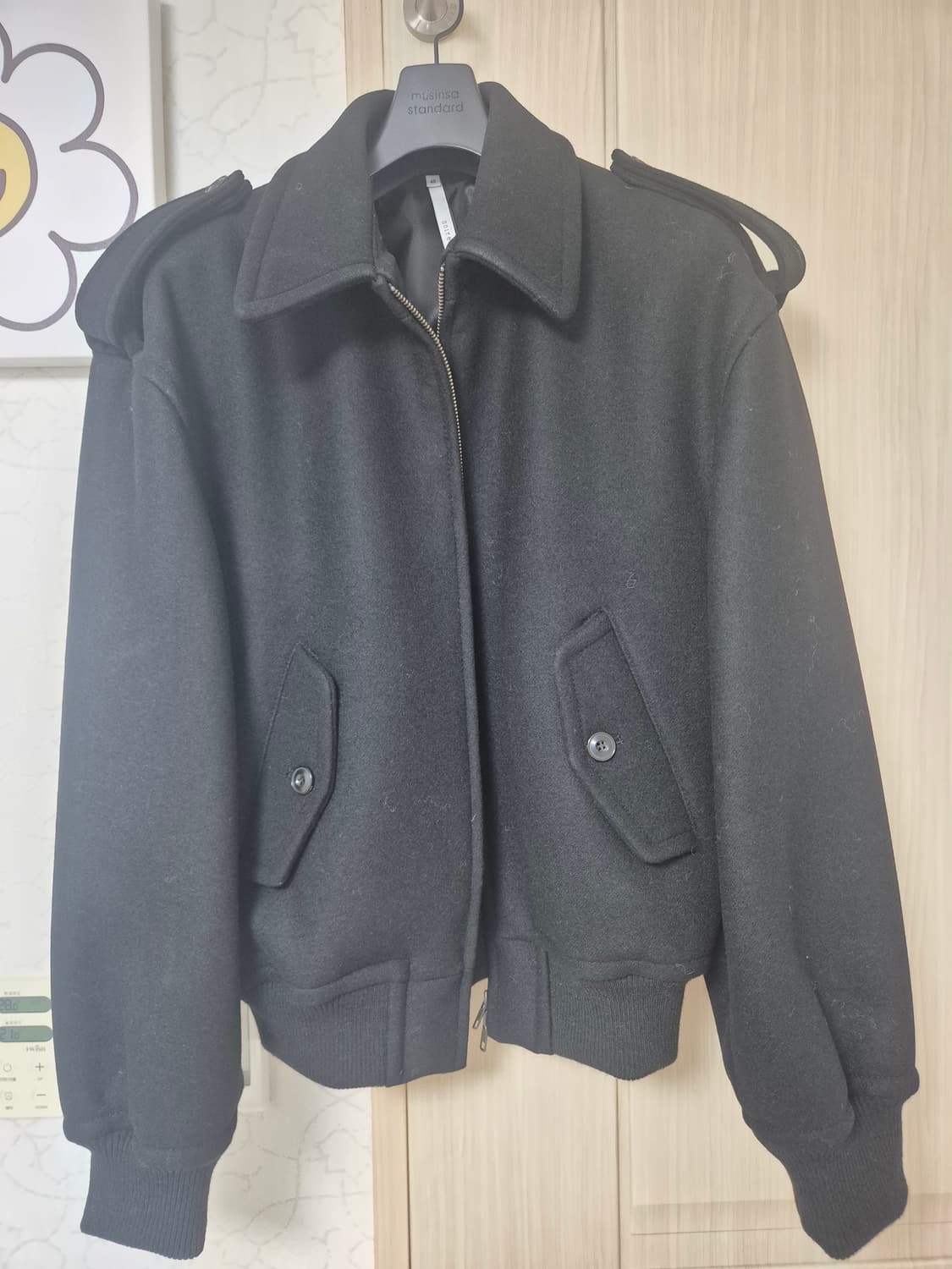 노이어 헤비 울 블루종(48사이즈 / 블랙) 상품이미지1
