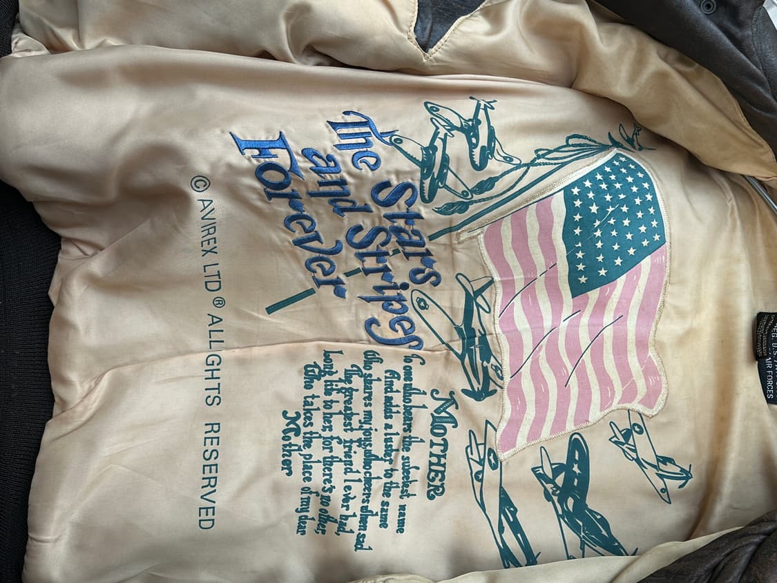 아비렉스 avirex A-2 플라이트 레더자켓 6 of diamonds 상품이미지4