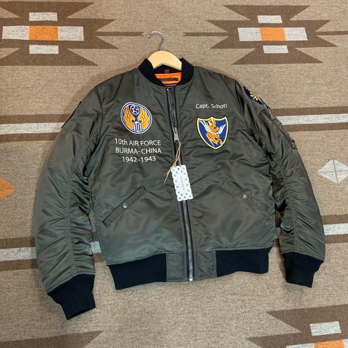 새상품)Schott 쇼트 Ma-1 플라잉타이거 자켓 L 상품이미지2
