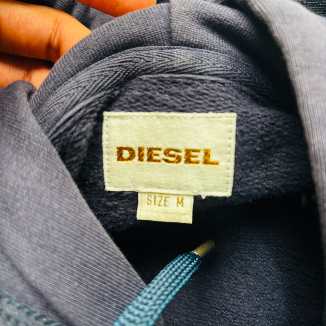 디젤 프린팅 코튼 네이비 후드집업 M 상품이미지7