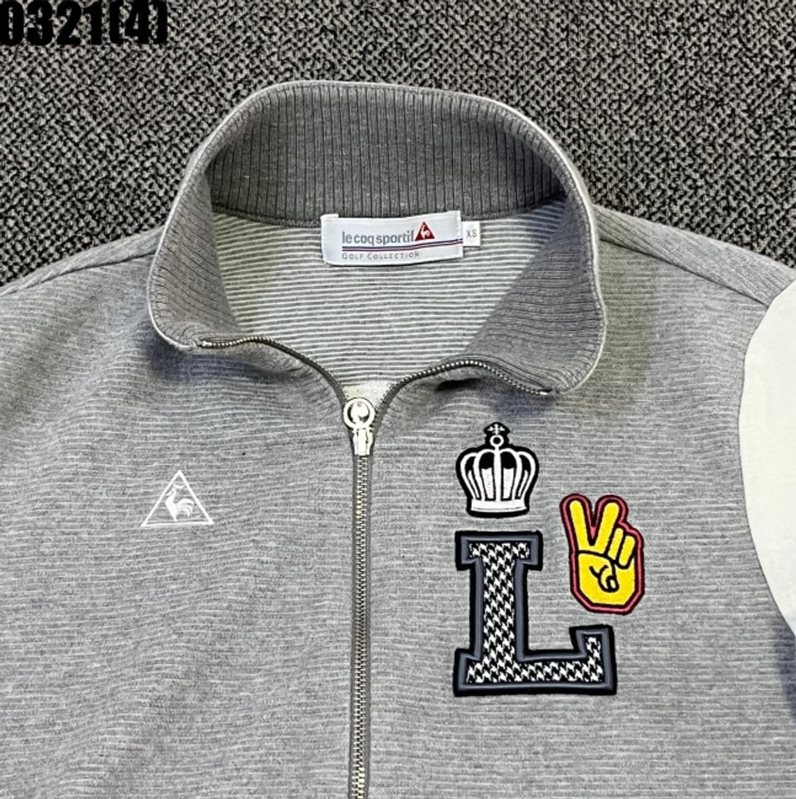 XS 르꼬끄 스포르티브 그레이 배색 집업 자켓 0321(4) 상품이미지2