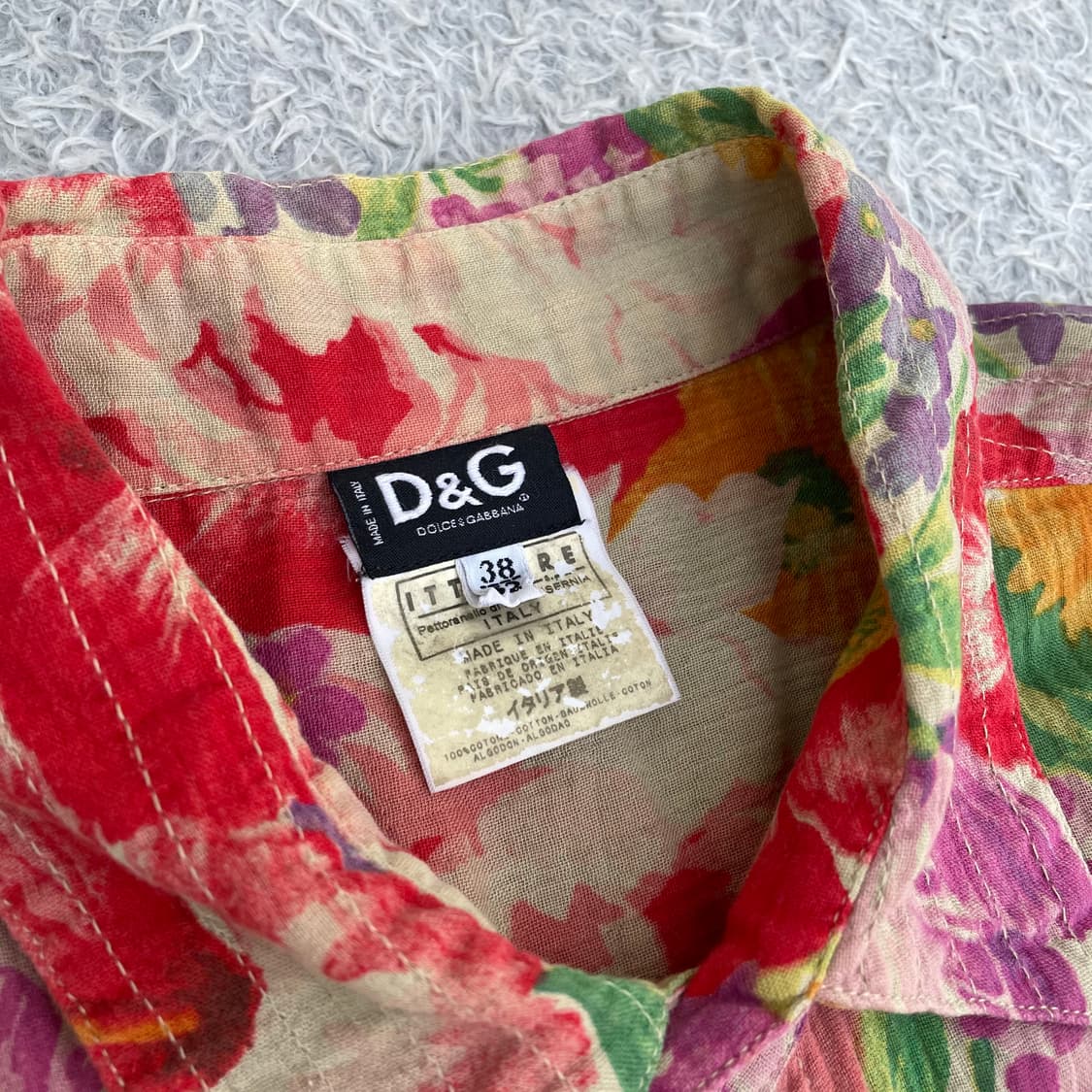 돌체앤가바나 플로럴 플리츠 셔츠 상품이미지4