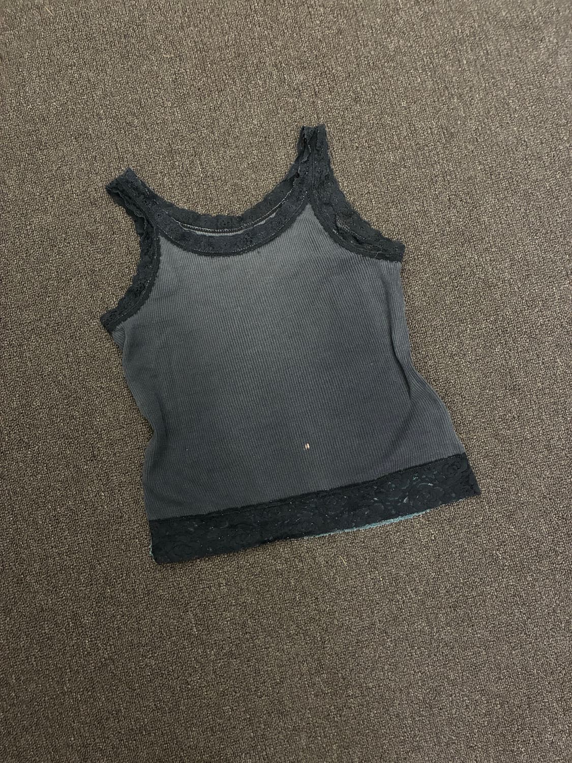 OS)Japanese vintage 여성 컬러 레이스 디테일 나시(이염) 상품이미지1