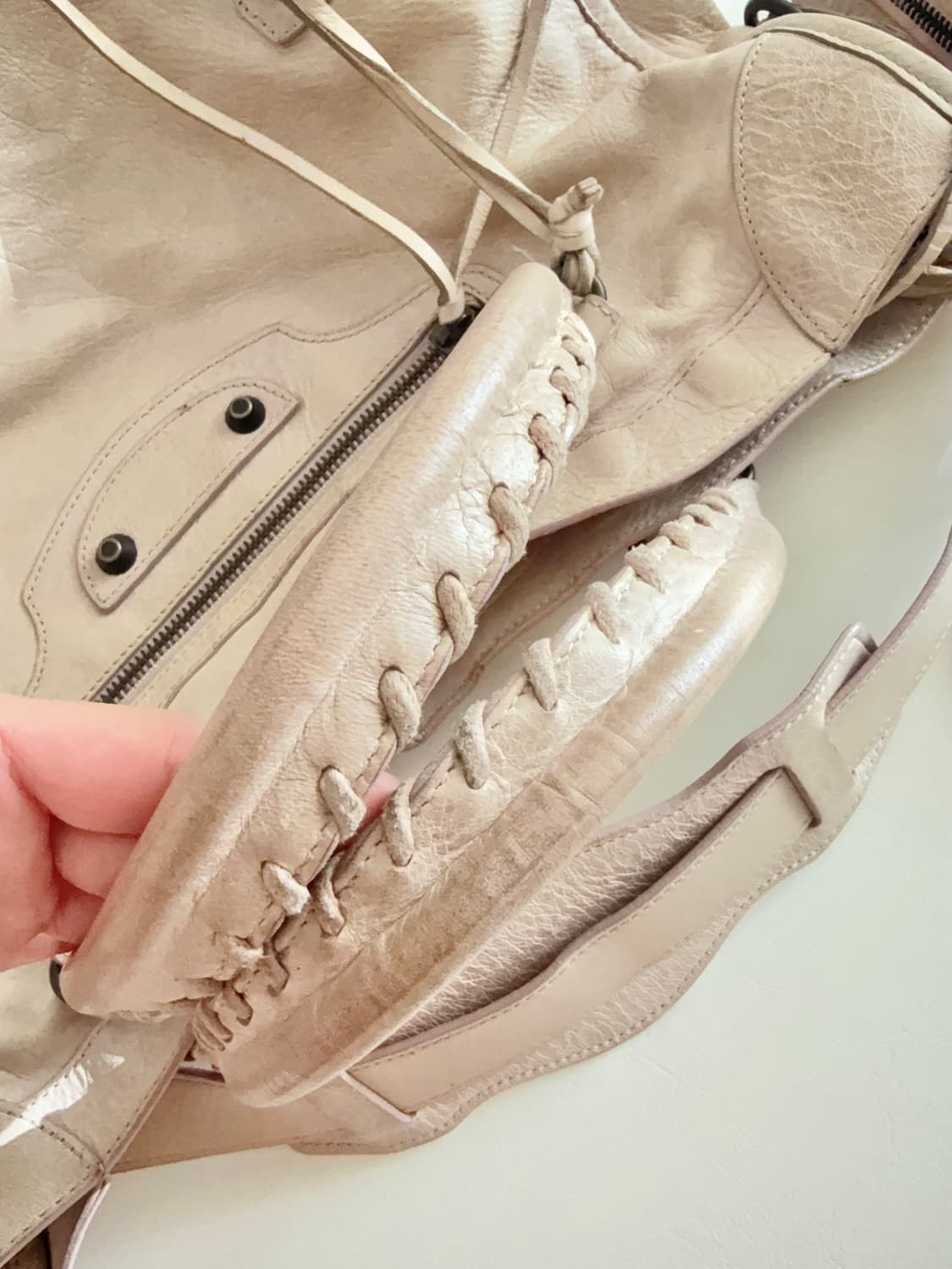 발렌시아가 모터백 미듐 연핑크 상품이미지6