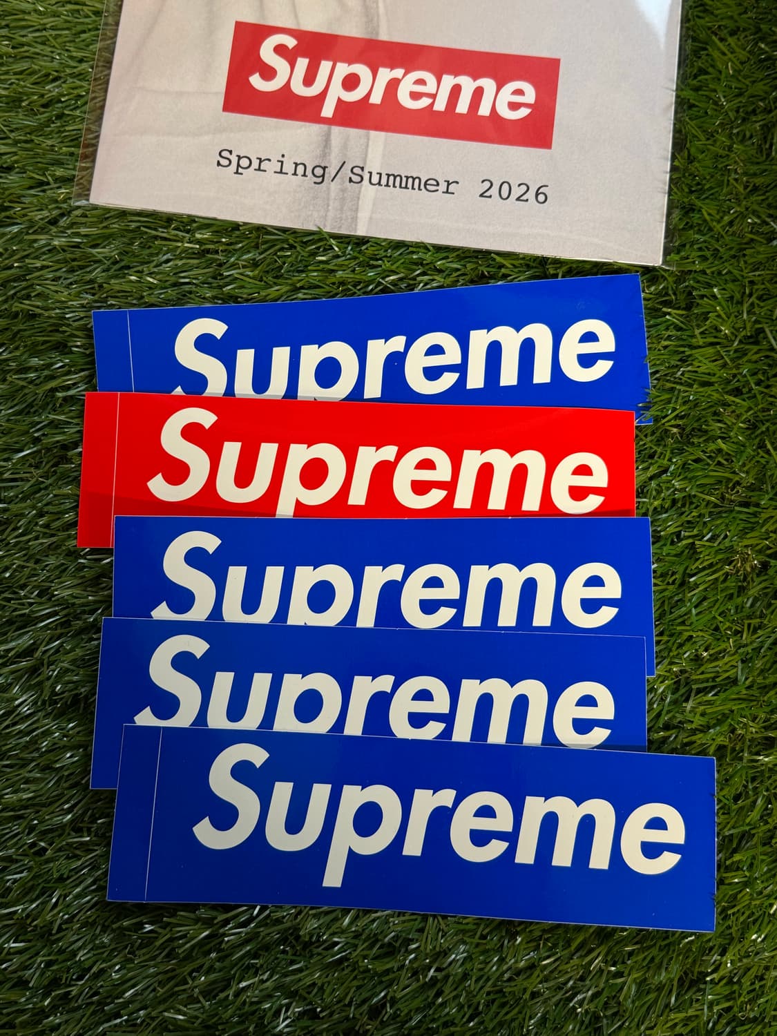 (정품/새상품) 슈프림 블루 로고 스티커 상품이미지1