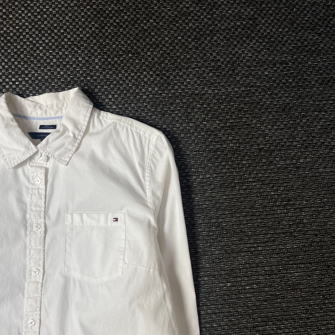 타미힐피거 화이트 원포켓 긴팔 셔츠 M 상품이미지3