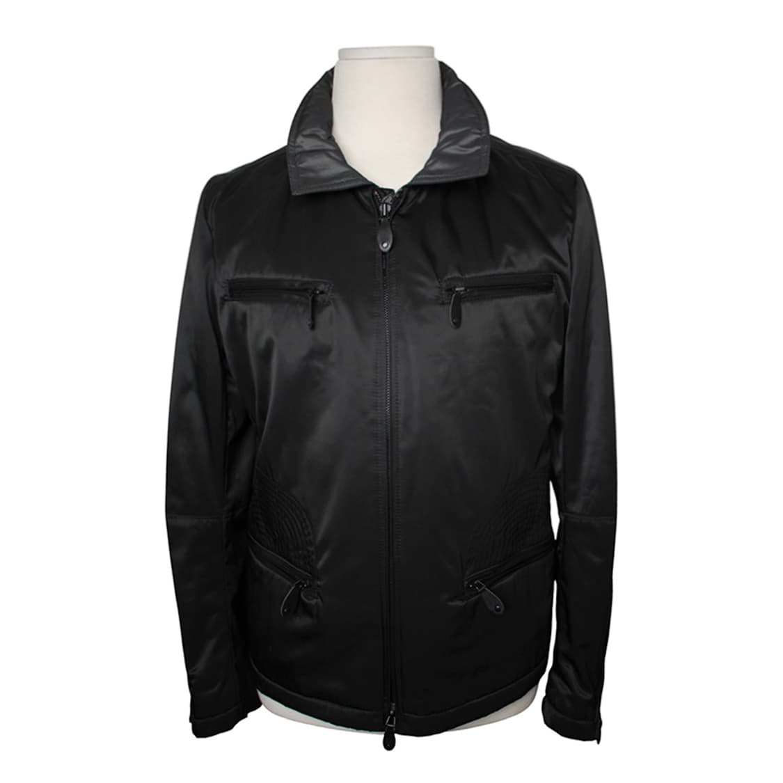 타임 포스트모던 블랙 폴리 새틴 남성 자켓 100 상품이미지1