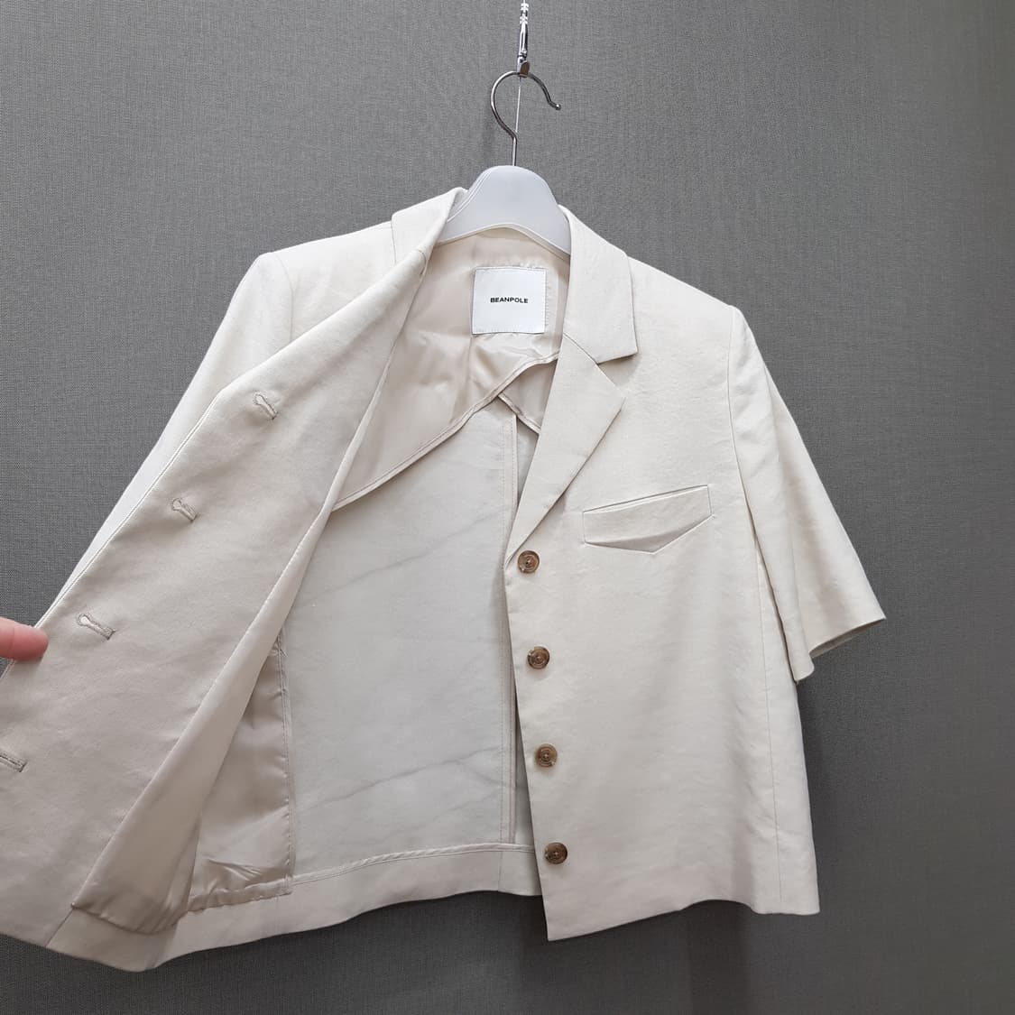BEANPOLE 빈폴 2024 린넨 블렌드 반팔 자켓  M사이즈 상품이미지5