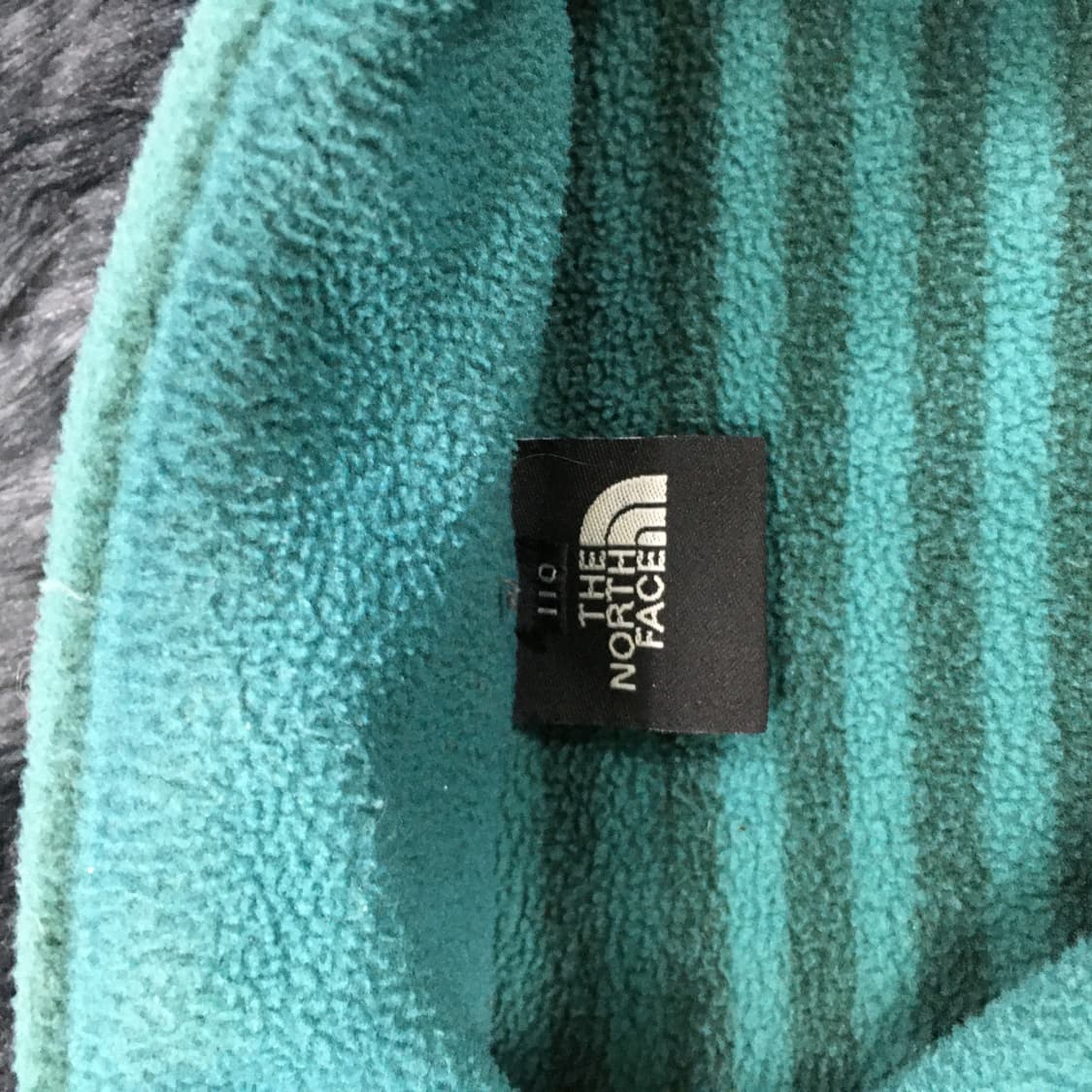 투티/0284 노스페이스 스트라이프 플리스 그린 블랙 반 집업 자켓 상품이미지4