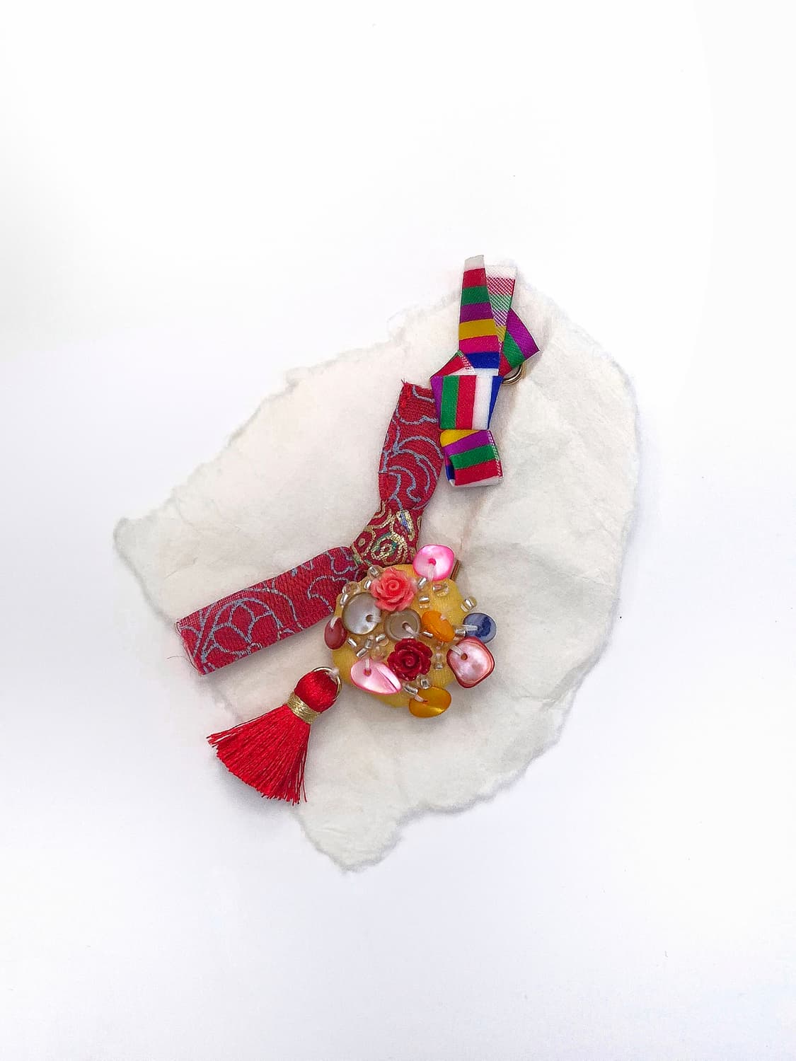 [브로치] 자개 saekdong brooch v red 상품이미지2