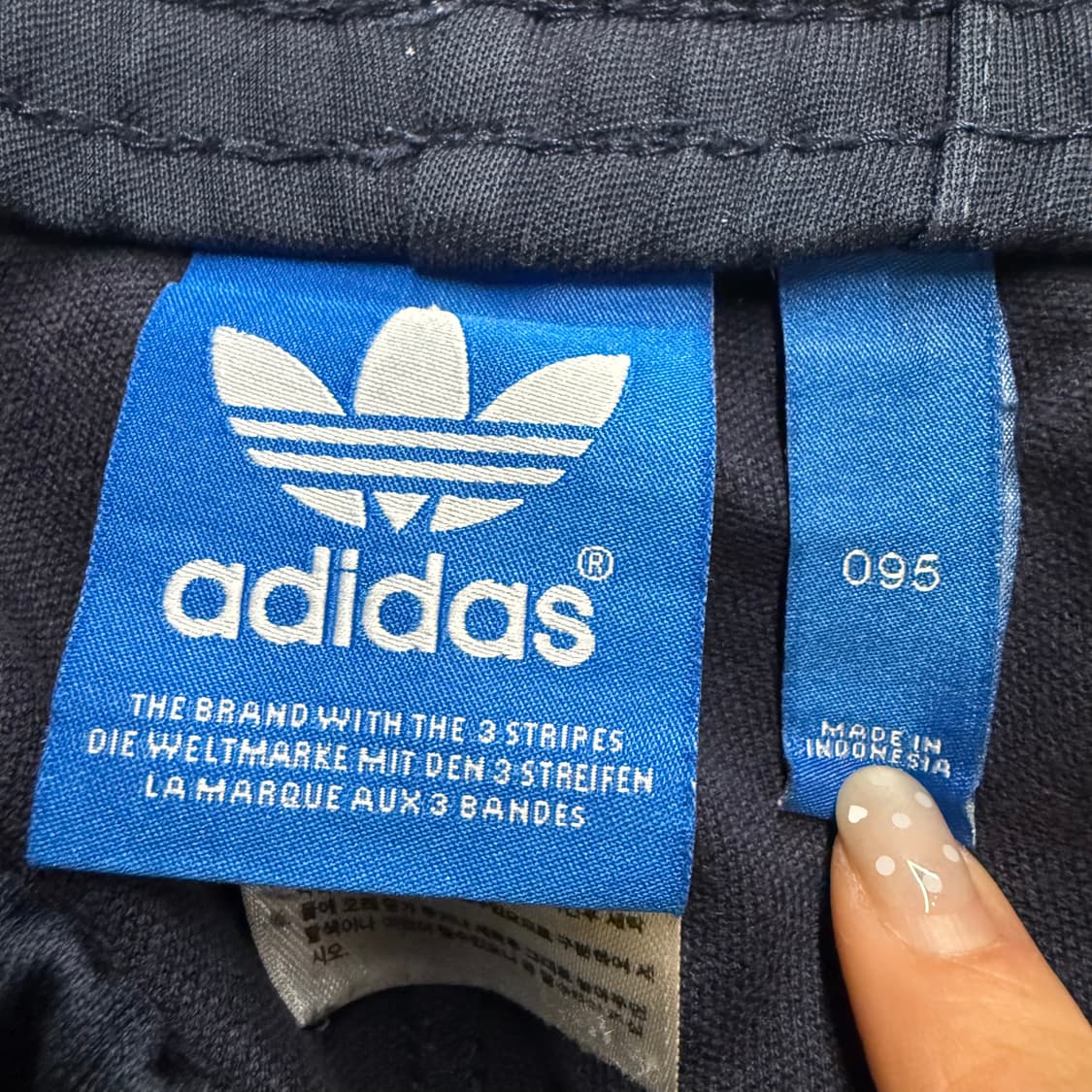 [정품/95] 아디다스 삼선 트레이닝 바지 네이비 옐로우 b17 상품이미지4