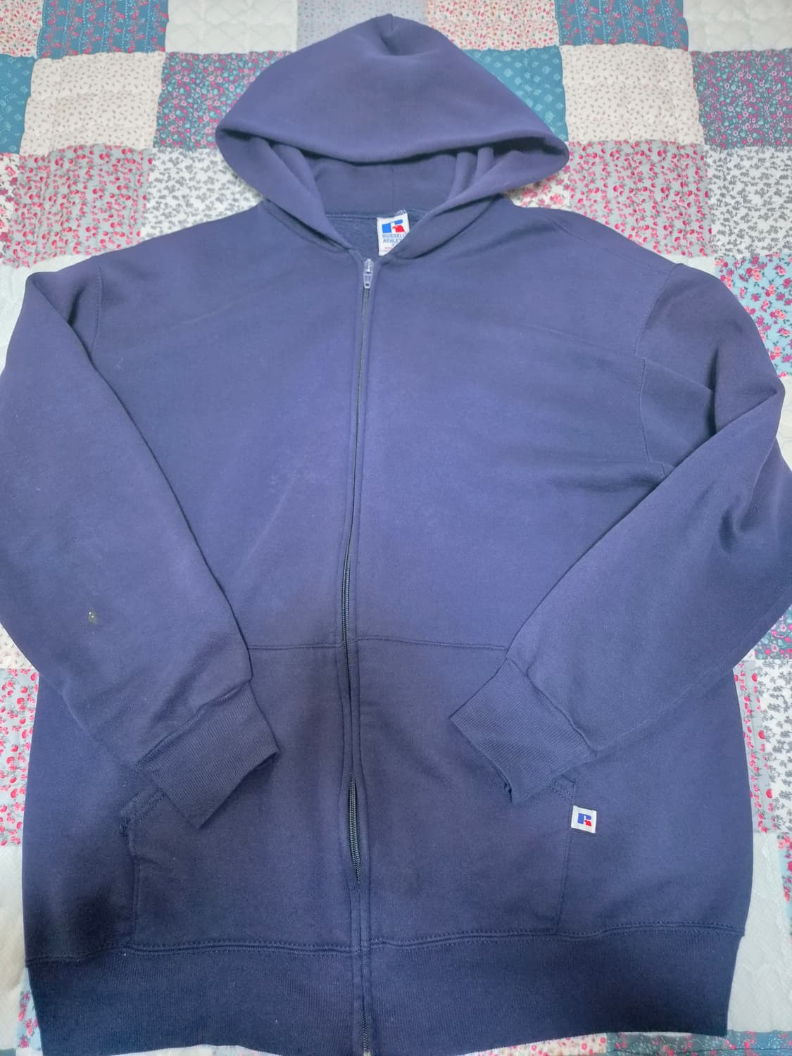 90's Made in USA 러셀 후드집업 네이비 L 상품이미지2