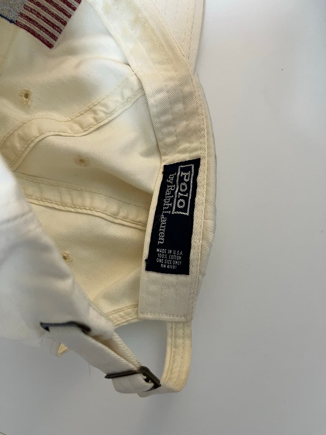 80s polo usa white cap 상품이미지5