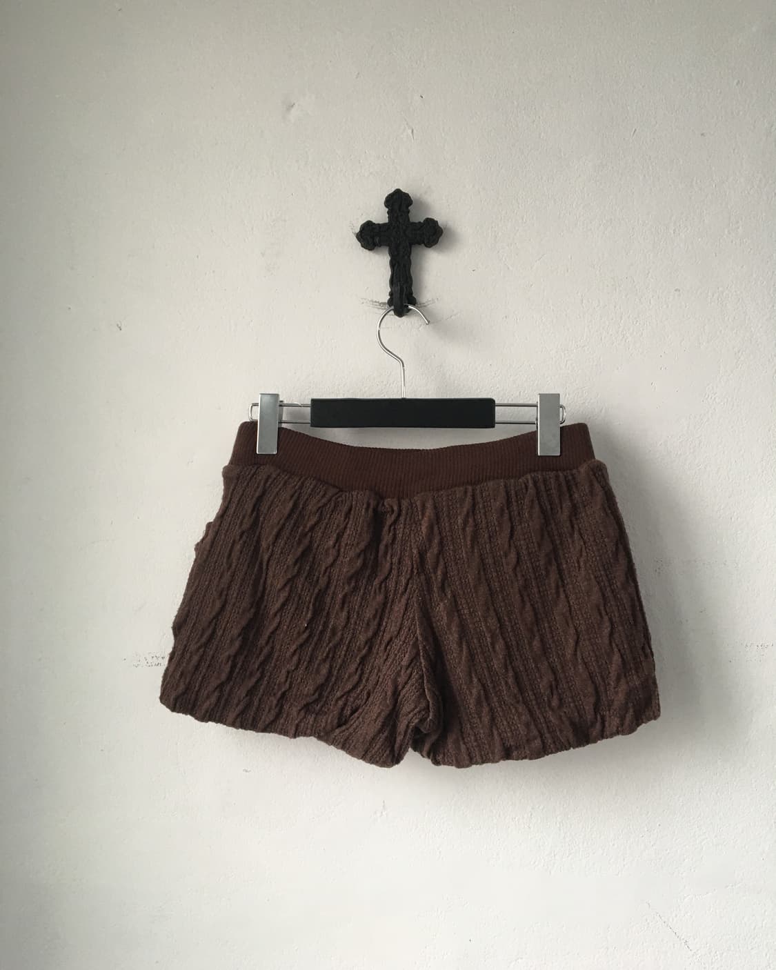 Cable pattern knit short 상품이미지2