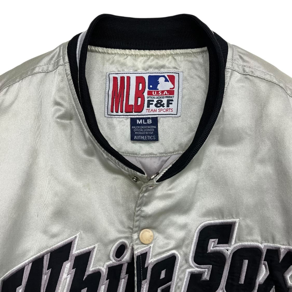 00s 빈티지 월드와이드 스포츠 화이트삭스 새틴 바시티 상품이미지7