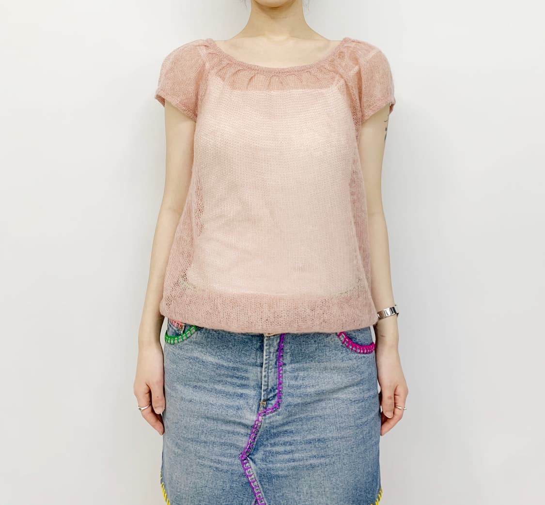  FREE'S SHOP 반팔 니트 상품이미지1