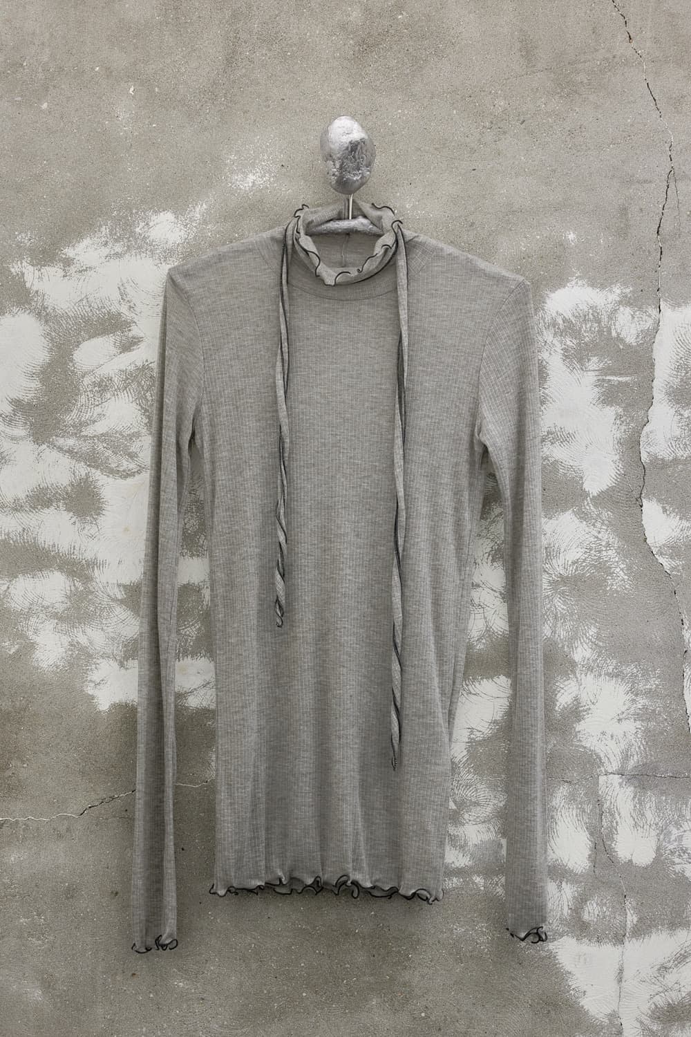 Tied High-neck Jersey Top 상품이미지1