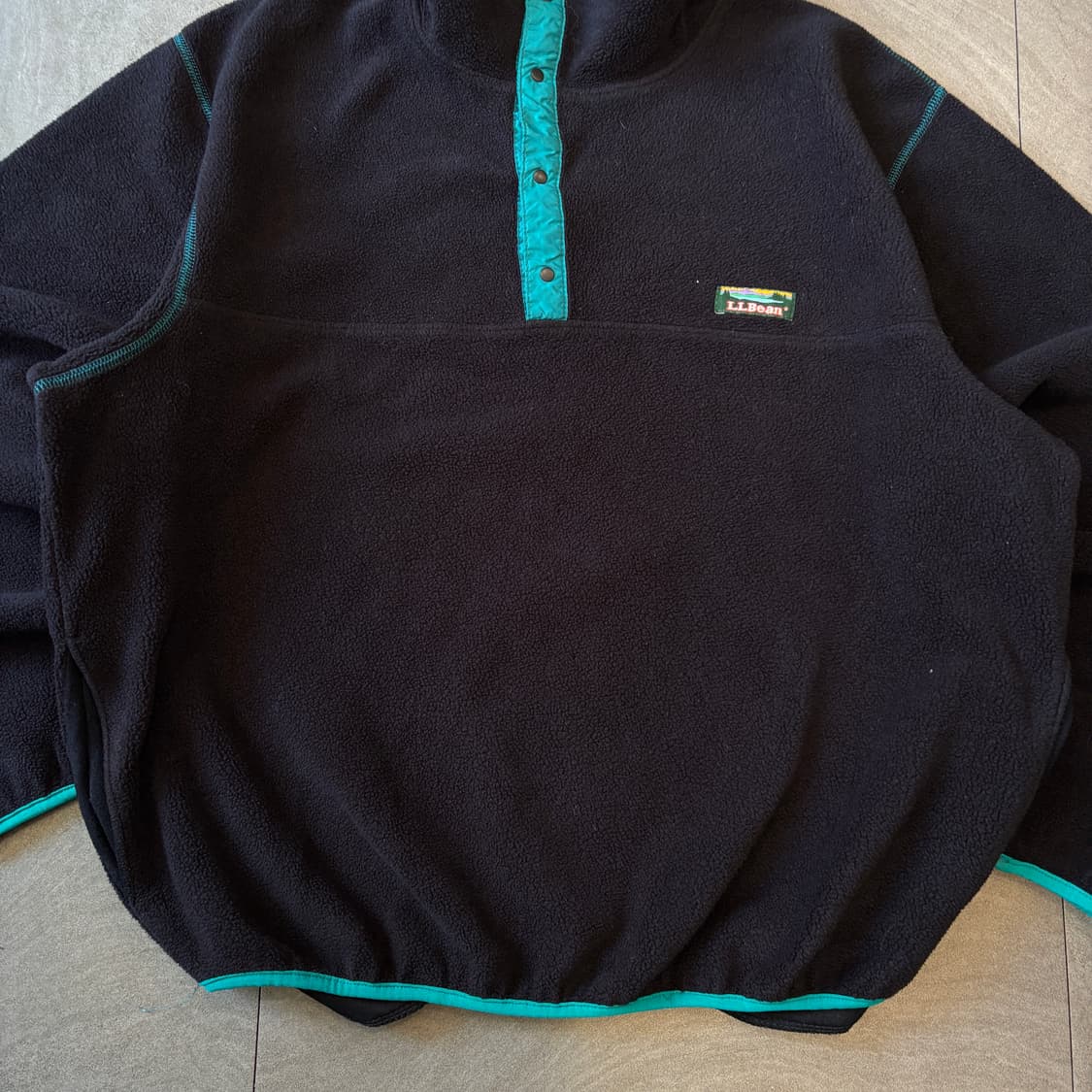 90s L.L.bean  90년대 미국 생산 엘엘빈 블랙 플리스 신칠라 상품이미지4