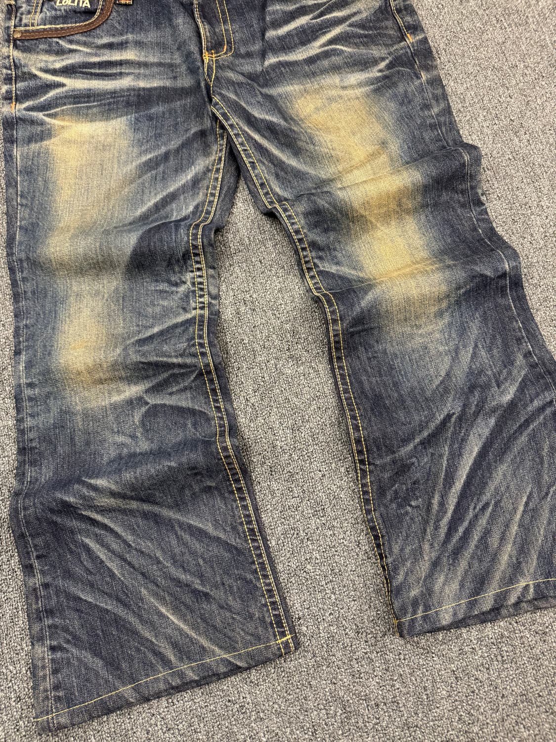 34)Lolata 진스 빈티지워싱 포켓자수 데님팬츠 상품이미지5