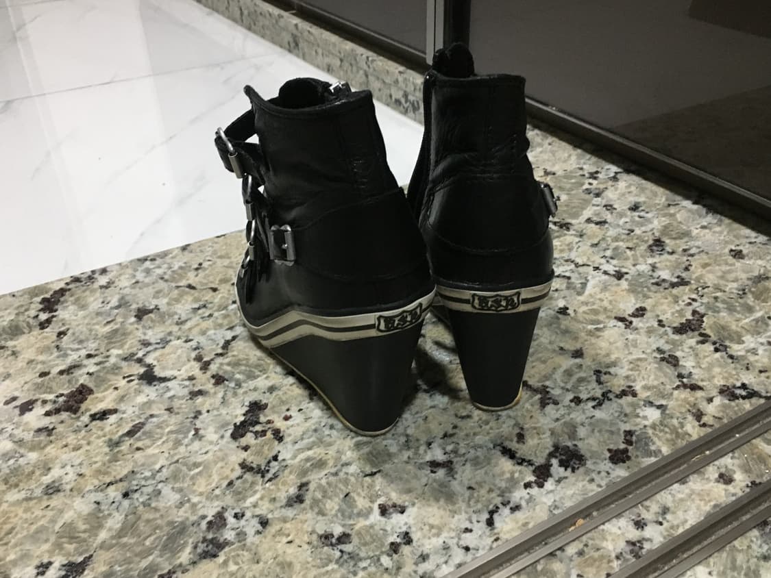 ASH 아쉬 레더 블랙 힐 스니커즈 37 상품이미지3