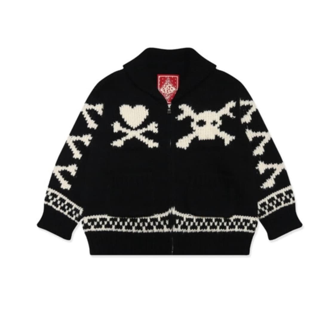 플리즈프로젝트 러브앤스컬 니트 가디건 집업 상품이미지1