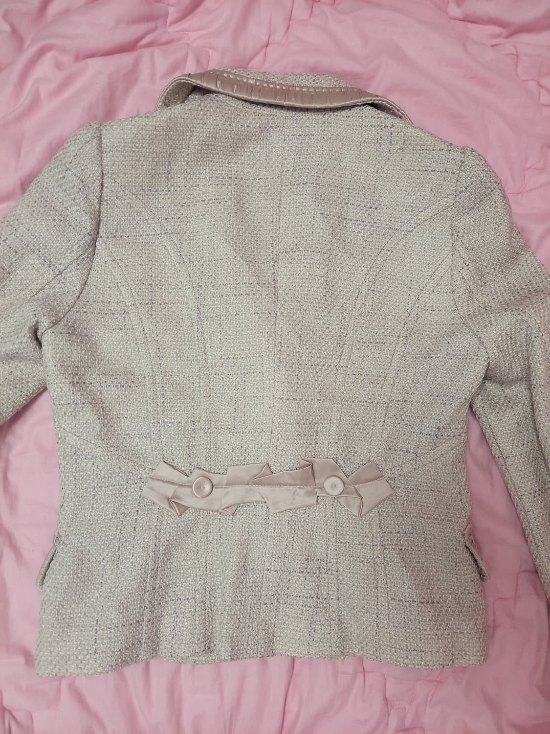 급처상태좋음!온앤온 딸기우유핑크 트위드 공주 자켓 레니본st리즈리사st 상품이미지2