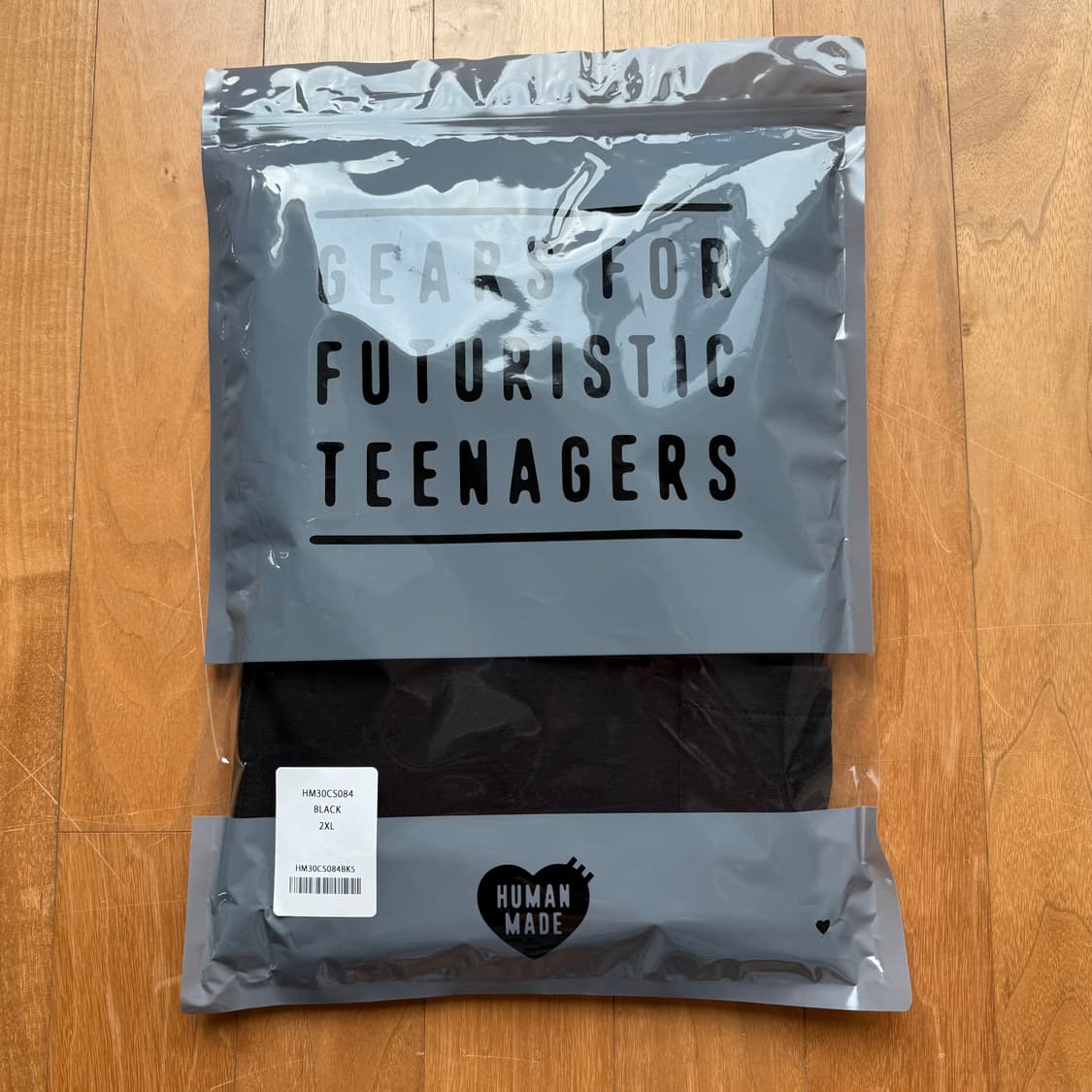 XXL 휴먼메이드 하트 포켓 티셔츠 블랙 압구정 한정 상품이미지2