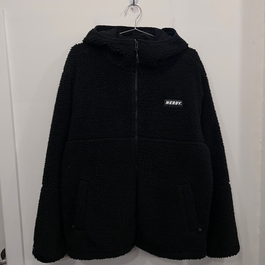 널디 러버와펜 백프린팅 후드 뽀글이 플리스 상품이미지2