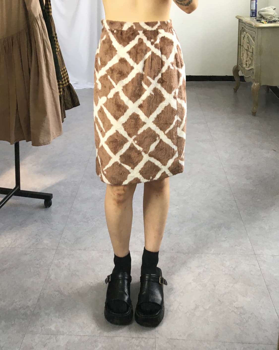 Fake fur pattern skirt 상품이미지3
