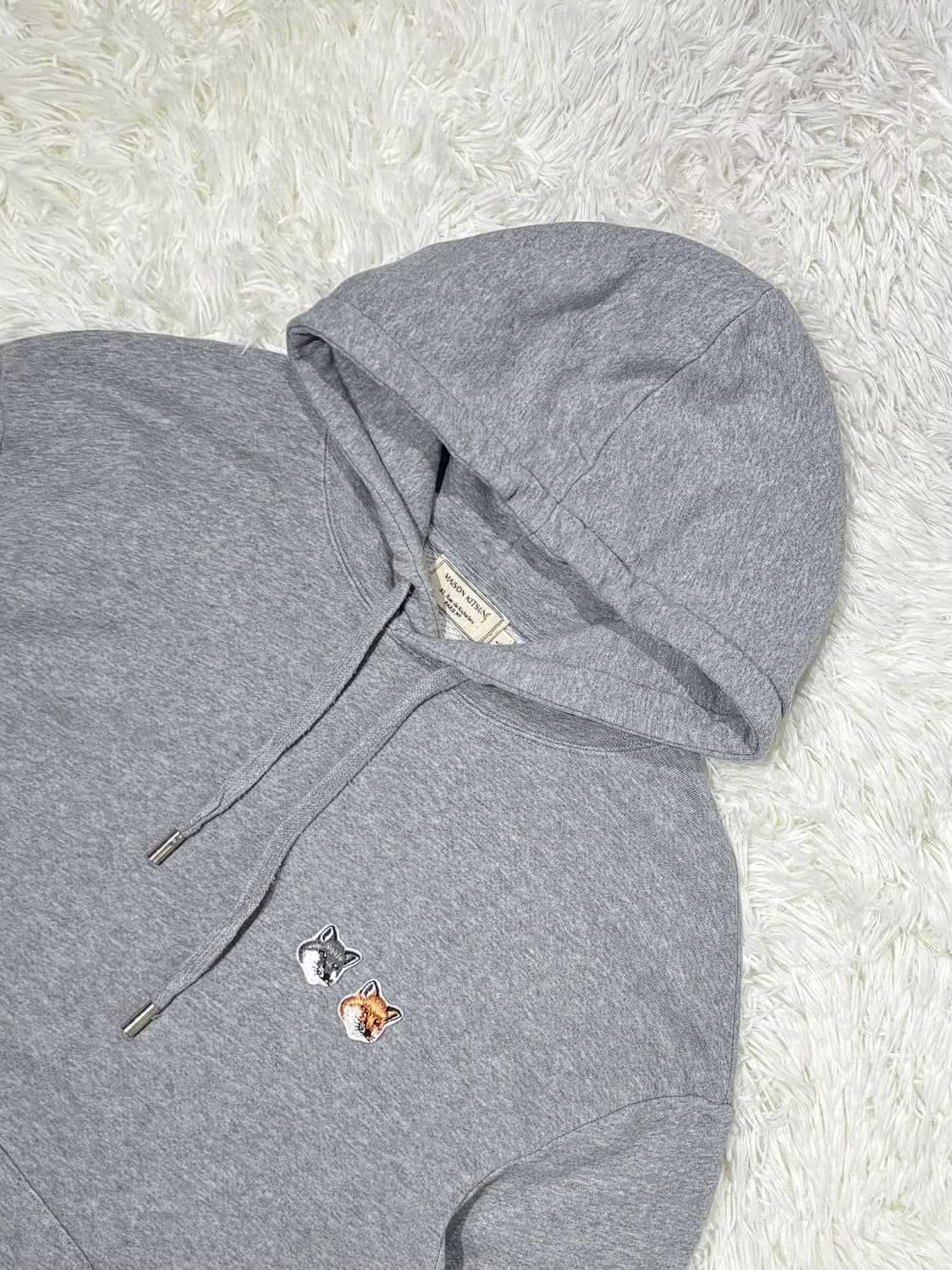 메종키츠네 더블폭스 그레이 후드 상품이미지5