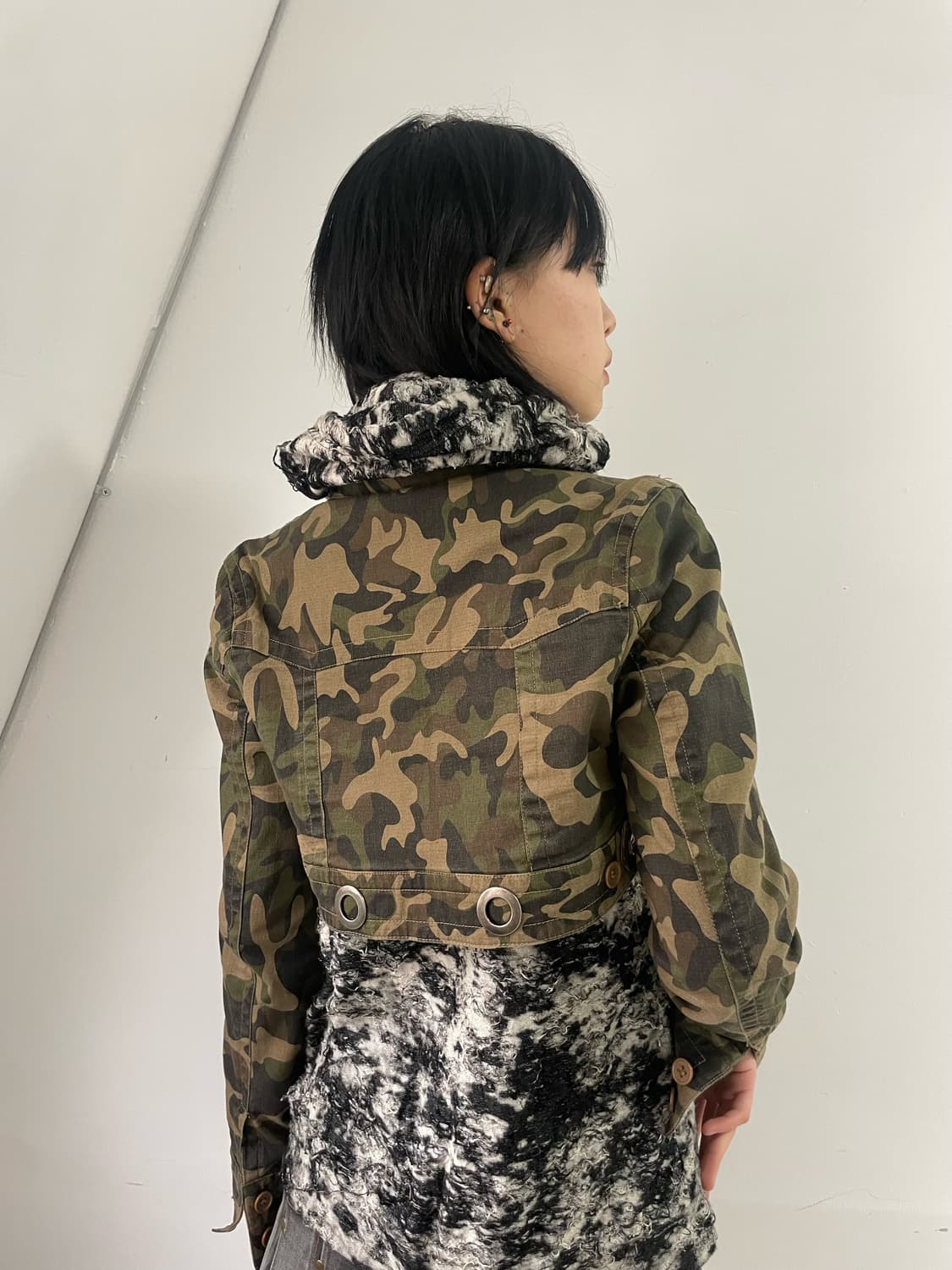 Camo detail bolero jacket 상품이미지5