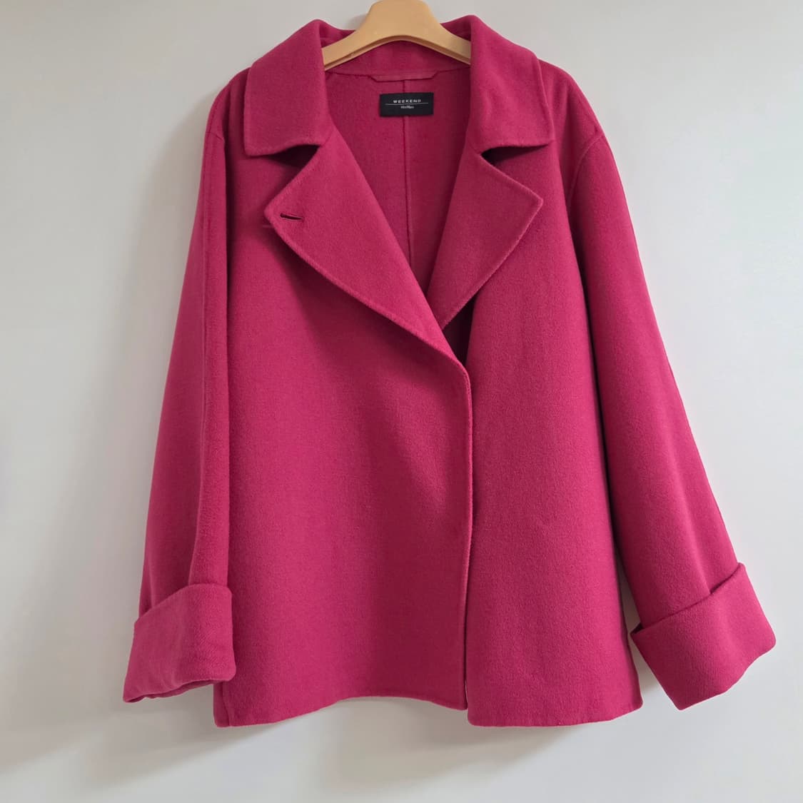 위켄드 막스마라 버진 울 혼방 A라인 루즈핏 하프 코트 상품이미지3