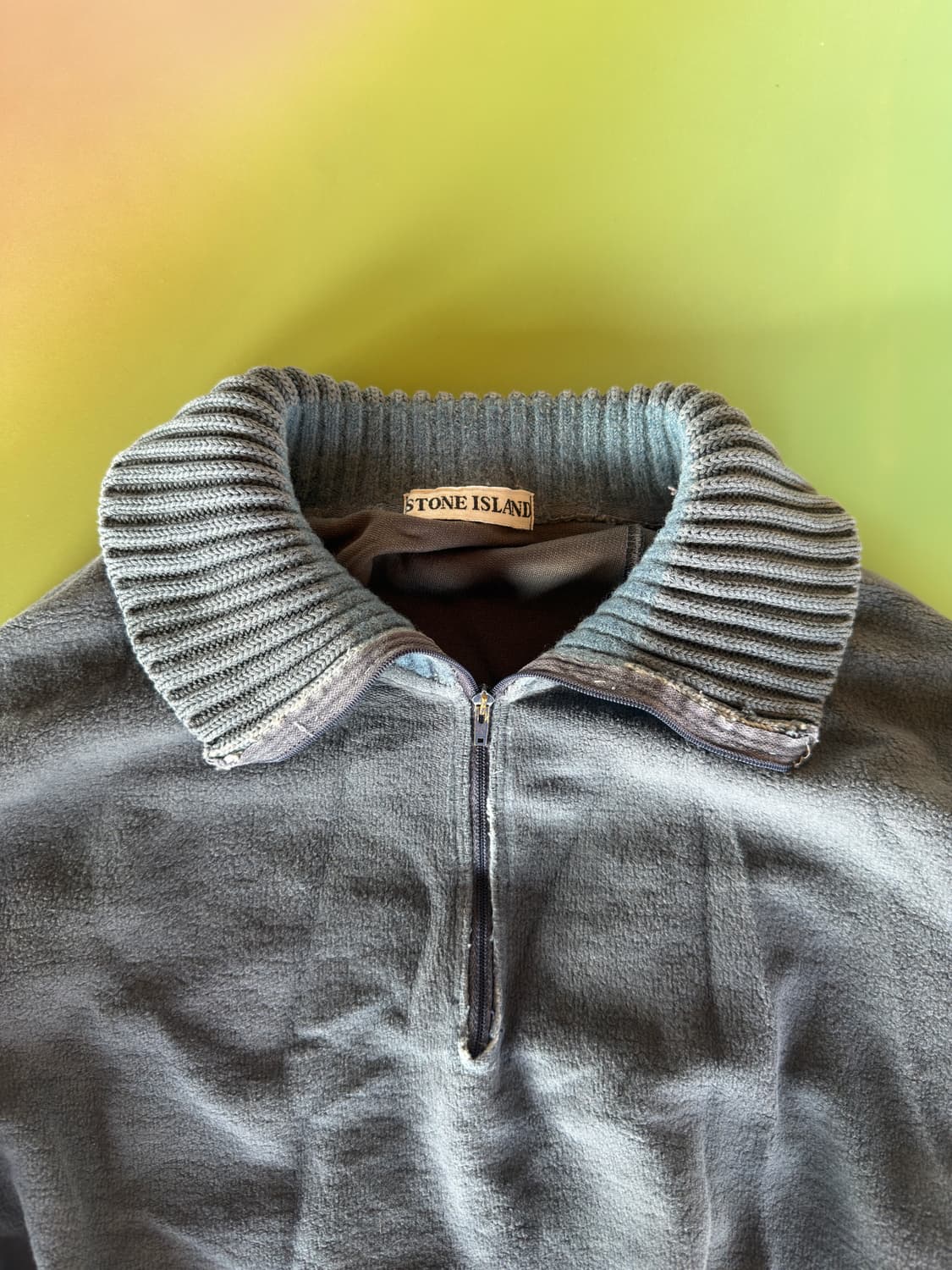90s 스톤 아일랜드 플리스 1/4 fleece zip 상품이미지4